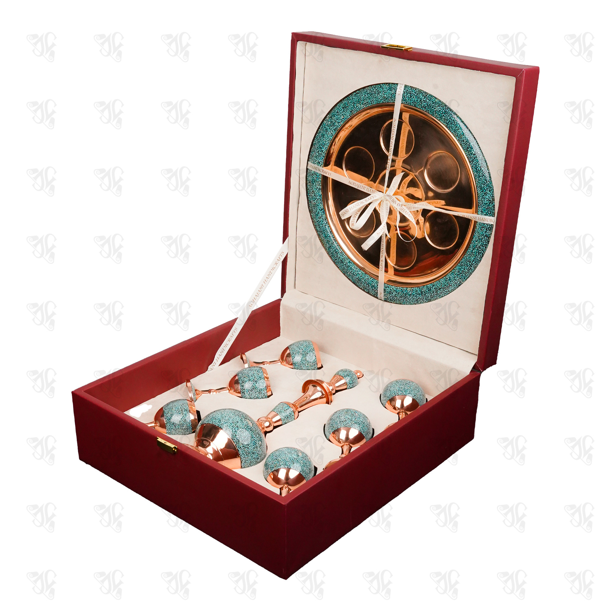 VIP Turquoise Inlaying Sherbet Set