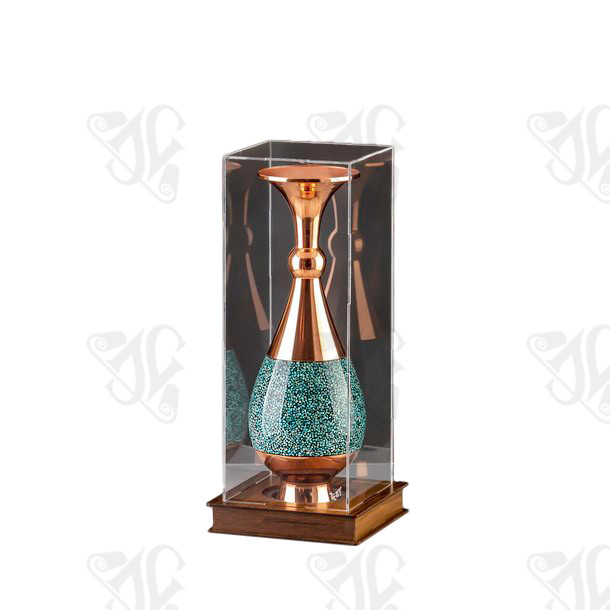 Handmade Turquoise Inlaying Vase (30 cm Copper)