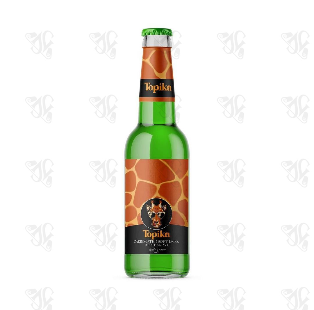 Topika Sparkling Drink with Apple and Kiwi Flavor: The Delightful Blend of Sweet and Tart(330cc)