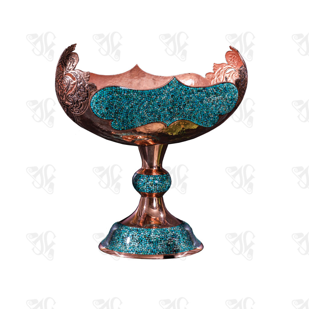 Persian Turquoise Inlaid Nut &amp; Candy Bowl