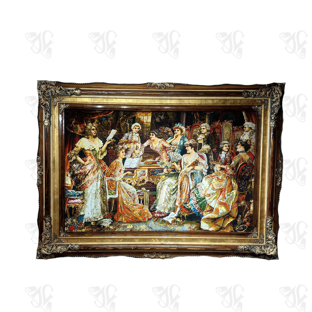 The Hand-Woven Tabriz Silk Rug (Artists Gathering)