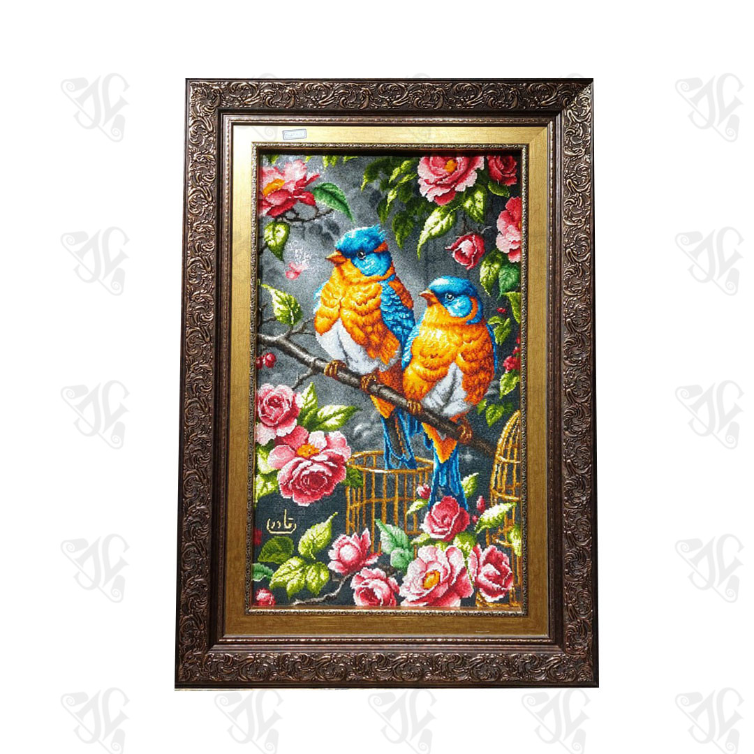 The Hand-Woven Tabriz Silk Rug (Two Sparrows)