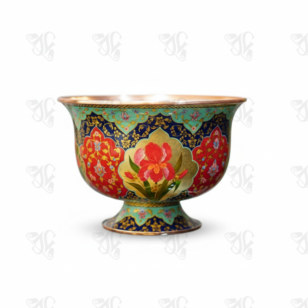 The Pedestal Copper Enamelware Bowl