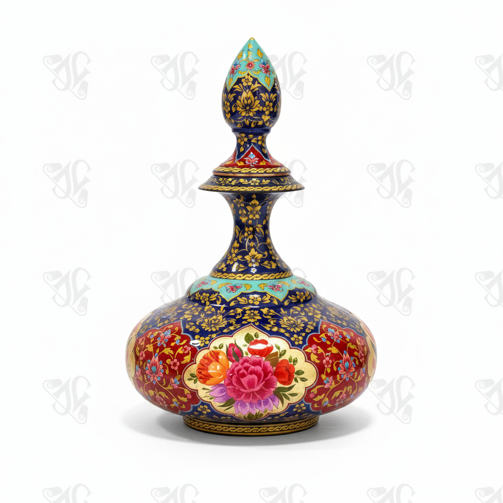 The Tall Pedestal Copper Enamelware Rosewater Sprinkler