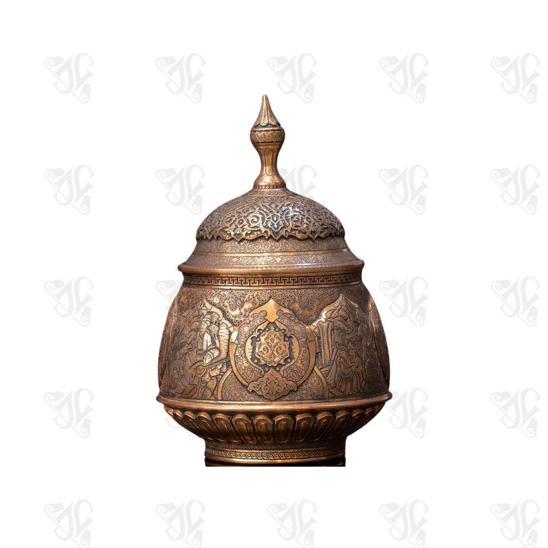 Handmade 3-Layer Engraved Sugar Bowl