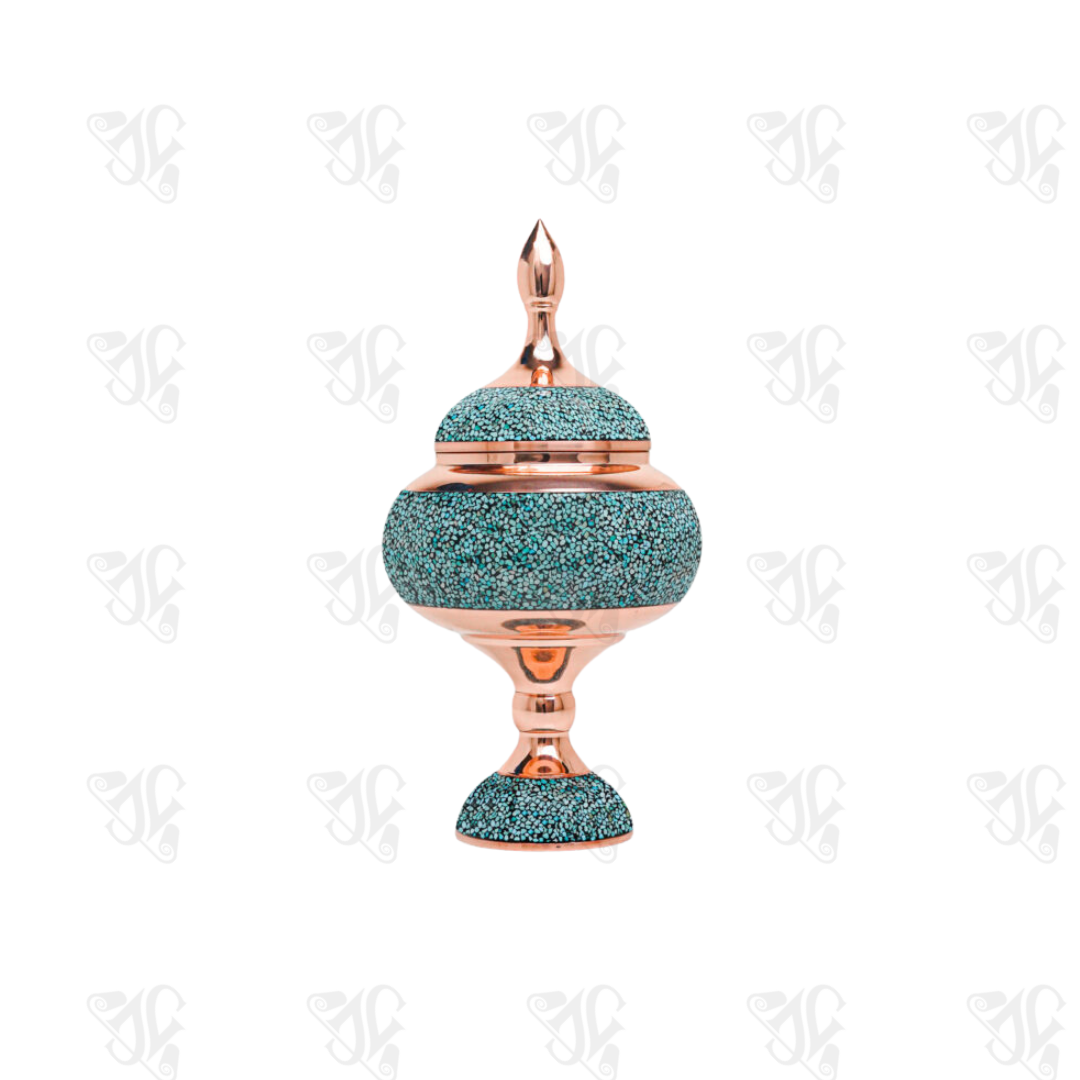 Handmade Turquoise Inlaying Sweetmeat Dish