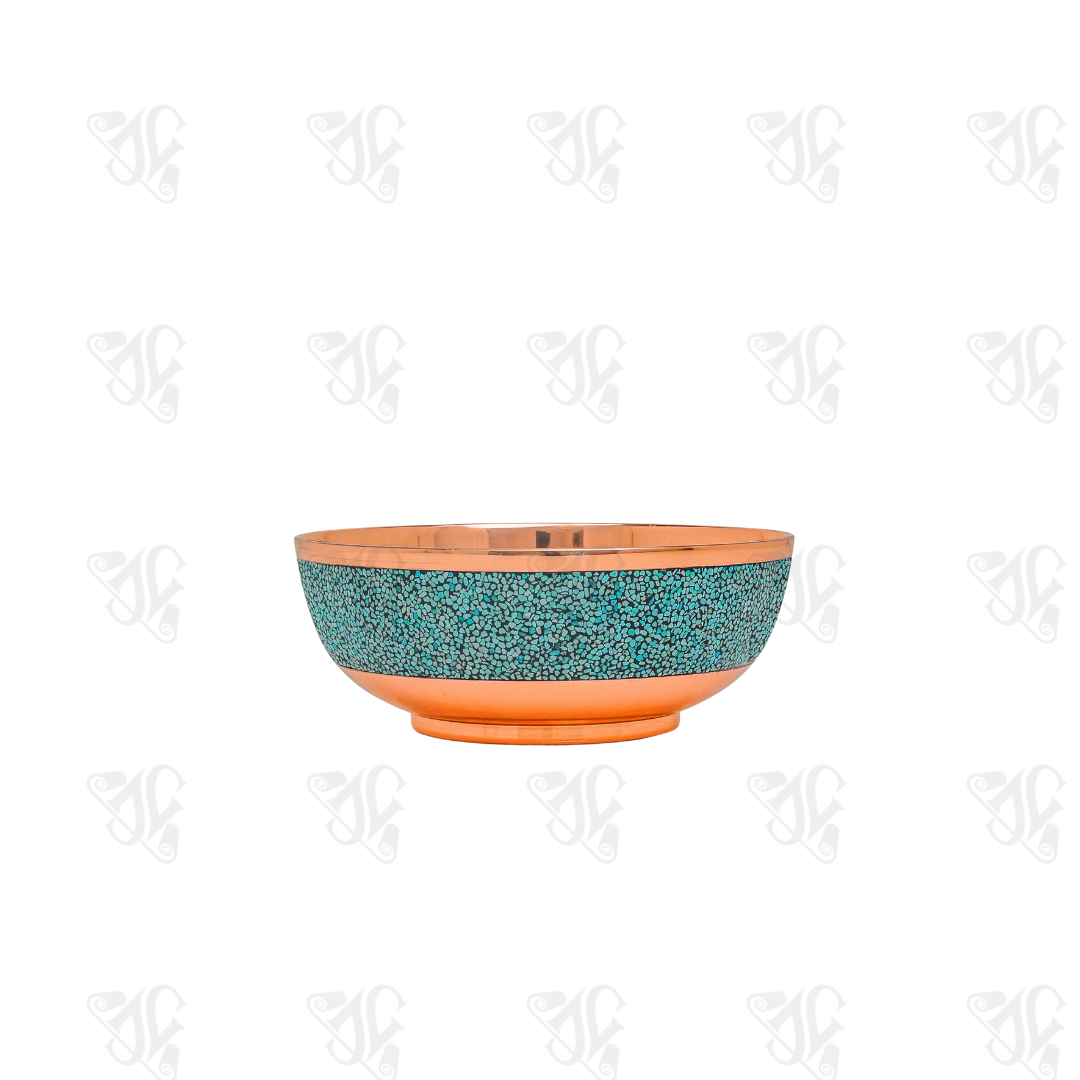 Handmade Turquoise Inlaying Bowl (20 cm Diameter)